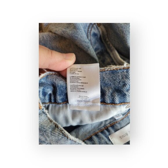 Anine Bing Lightwash Button-Fly Baggy Jeans size 25 waist, inseam 33" EUC - Picture 9 of 16